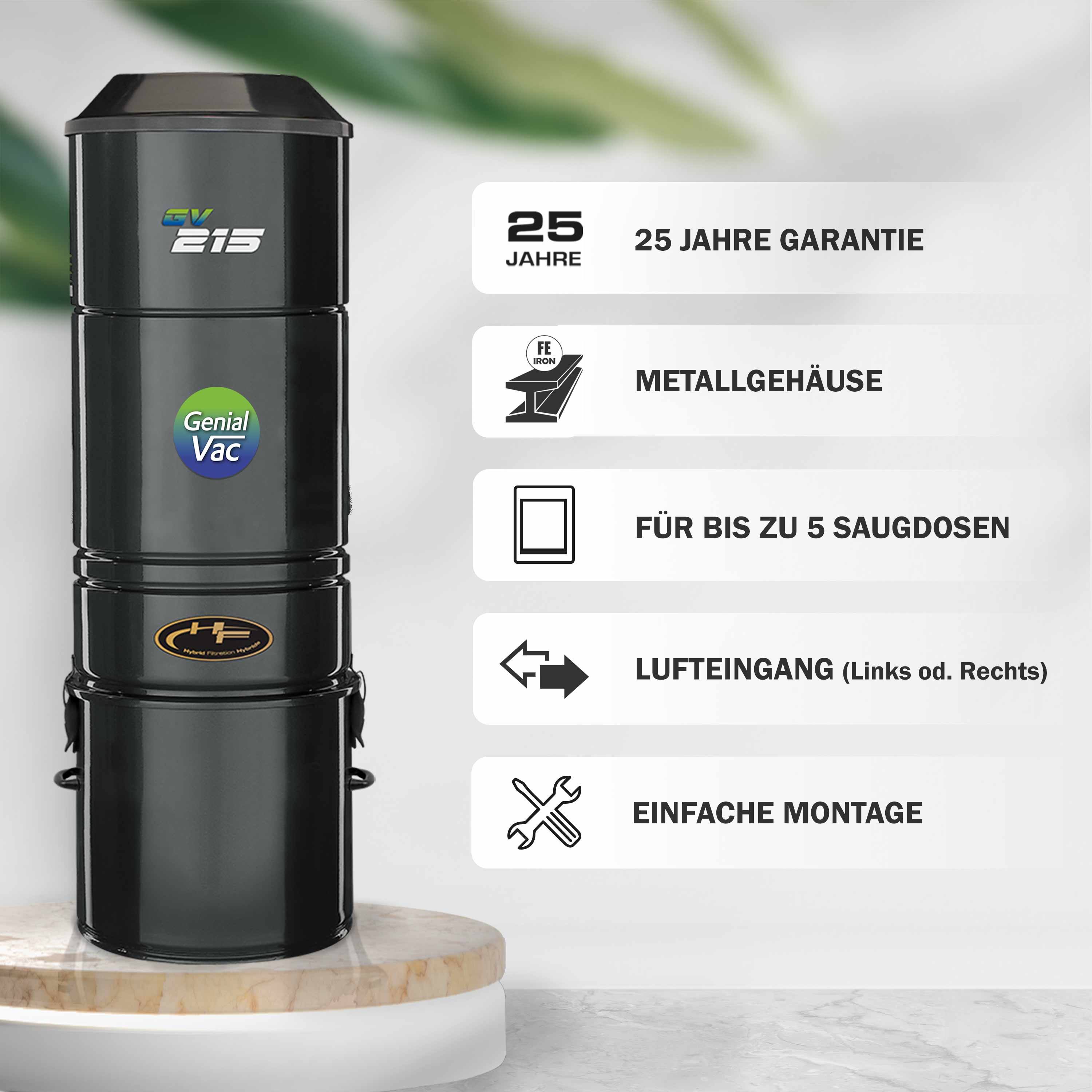 Set-Angebot GV215 + Schlauchset mit Ein-Aus in versch. Längen + 25 Jahre Hersteller-Garantie GRATIS dazu!