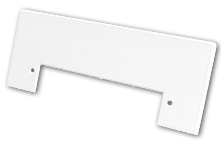 Vergrößerungsblende für saugende Kehrdose in weiß