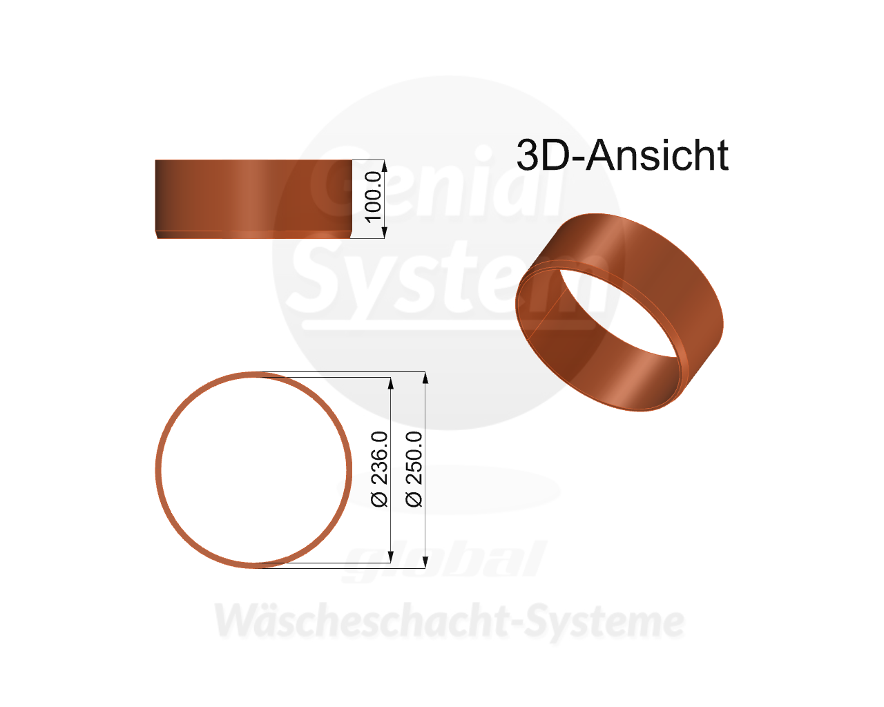 Ausgleichsring für KG Muffe