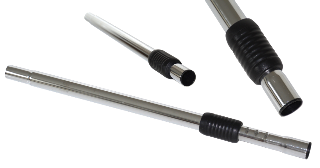 Teleskoprohr mit Einhandbedienung ohne Einrastloch - aus Stahl verchromt