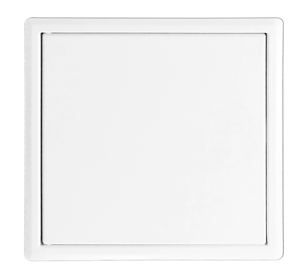 Einwurftür Metall - Weiß - doppelwandig - mit Dichtung - mit Push-Lock-Funktion - 300x300 mm