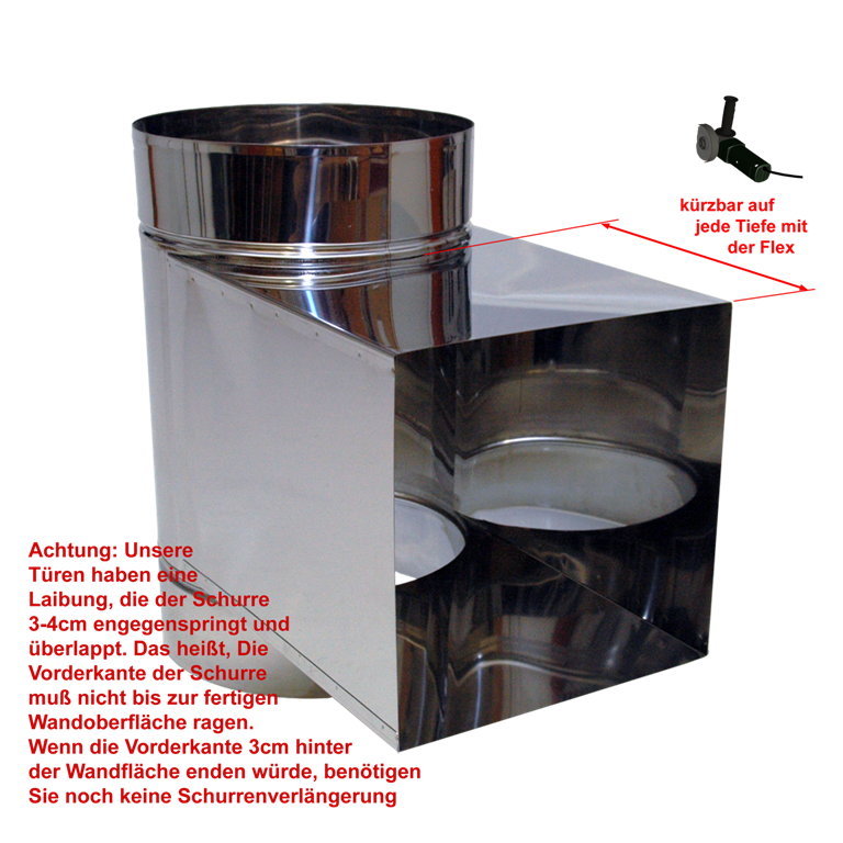 VA-Schurrenrohr Öffnung 240x300 mm