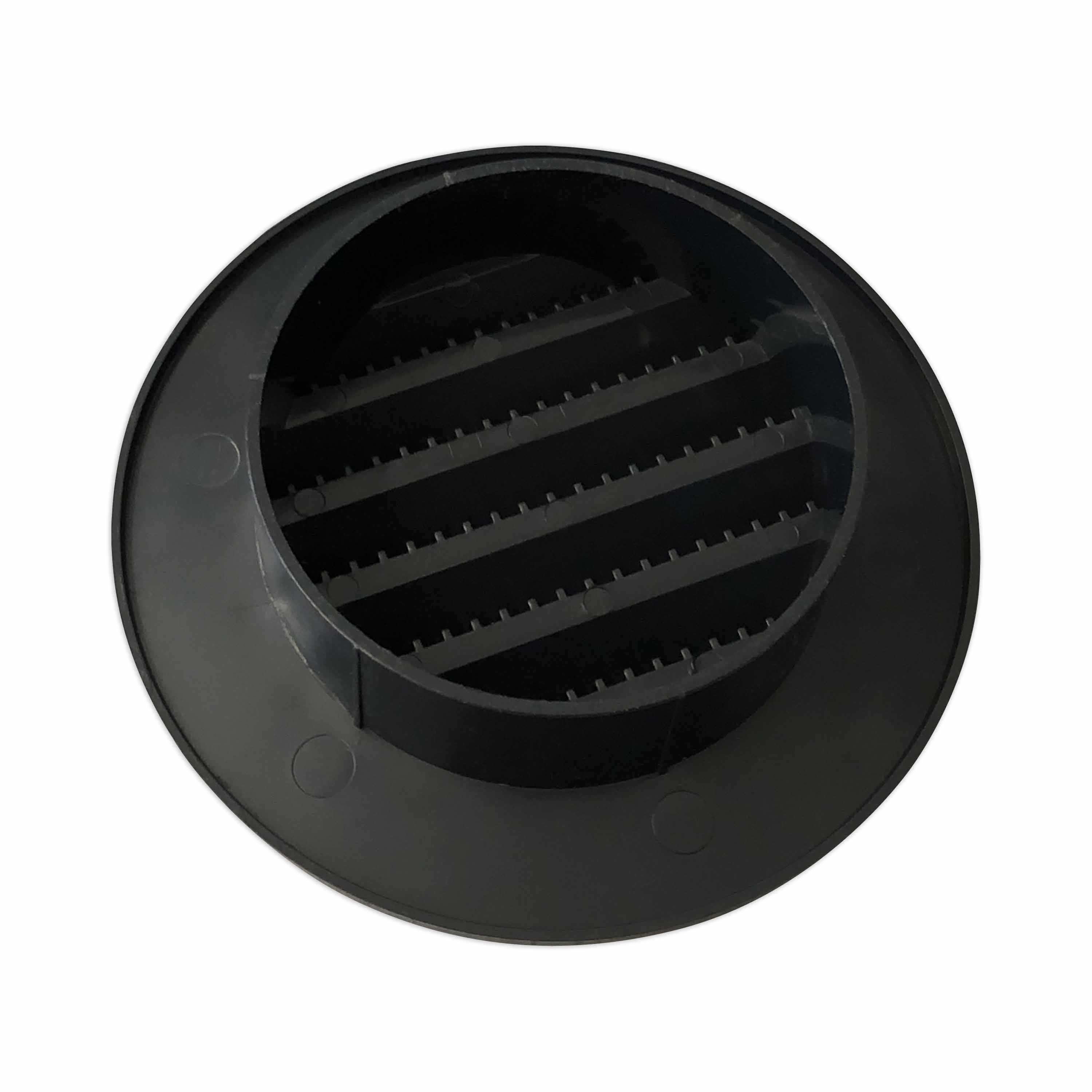 Abluftgitter mit fix-schrägen Lamellen in PVC