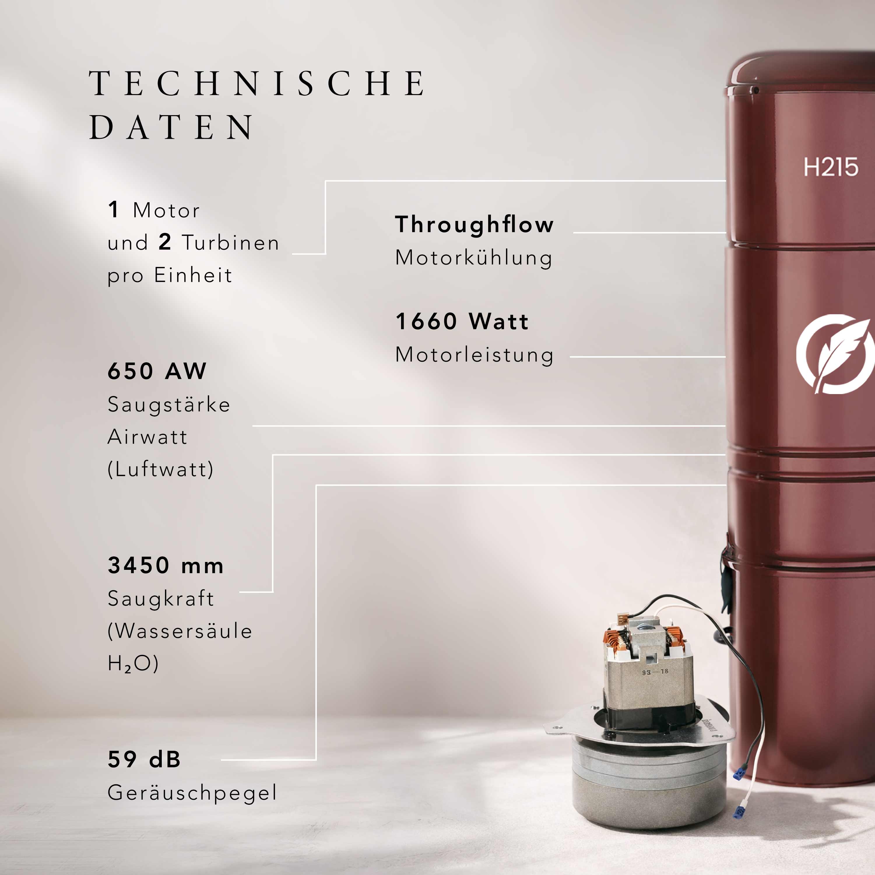 Zentralstaubsauger - Gerät H215 / P215