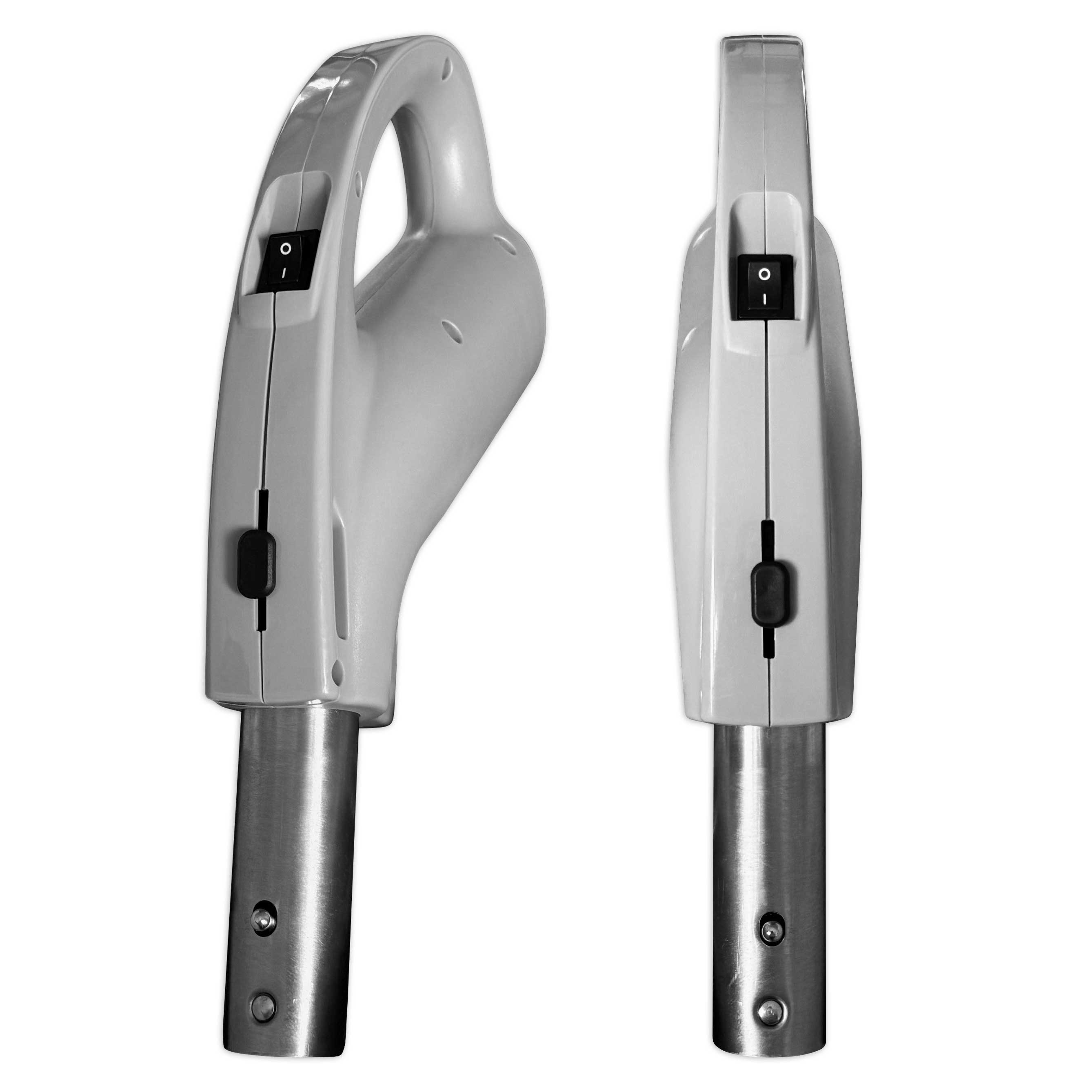 Ersatz-Schlauch-Griff mit Ein-Aus-Schalter  (Griff-Blende grau)