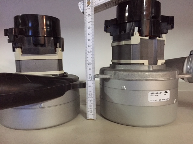 Motor mit 3 Turbinen - Boden flach für Cyclovac Genialvac- Crossvac und Globaltek