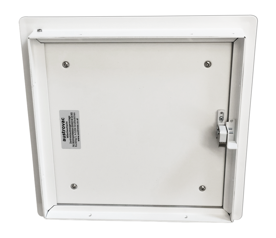 Einwurftür Metall - Weiß - doppelwandig - mit Dichtung - mit Push-Lock-Funktion - 300x300 mm