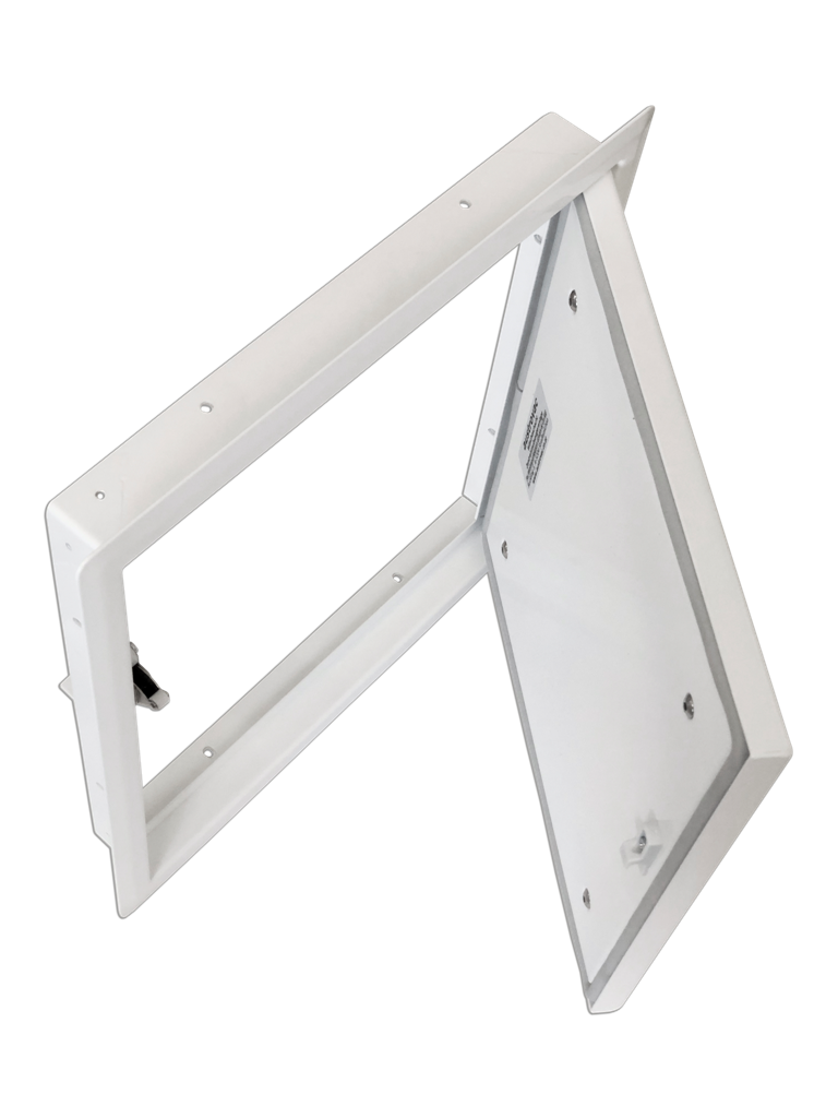 Einwurftür Metall - Weiß - doppelwandig - mit Dichtung - mit Push-Lock-Funktion - 300x300 mm