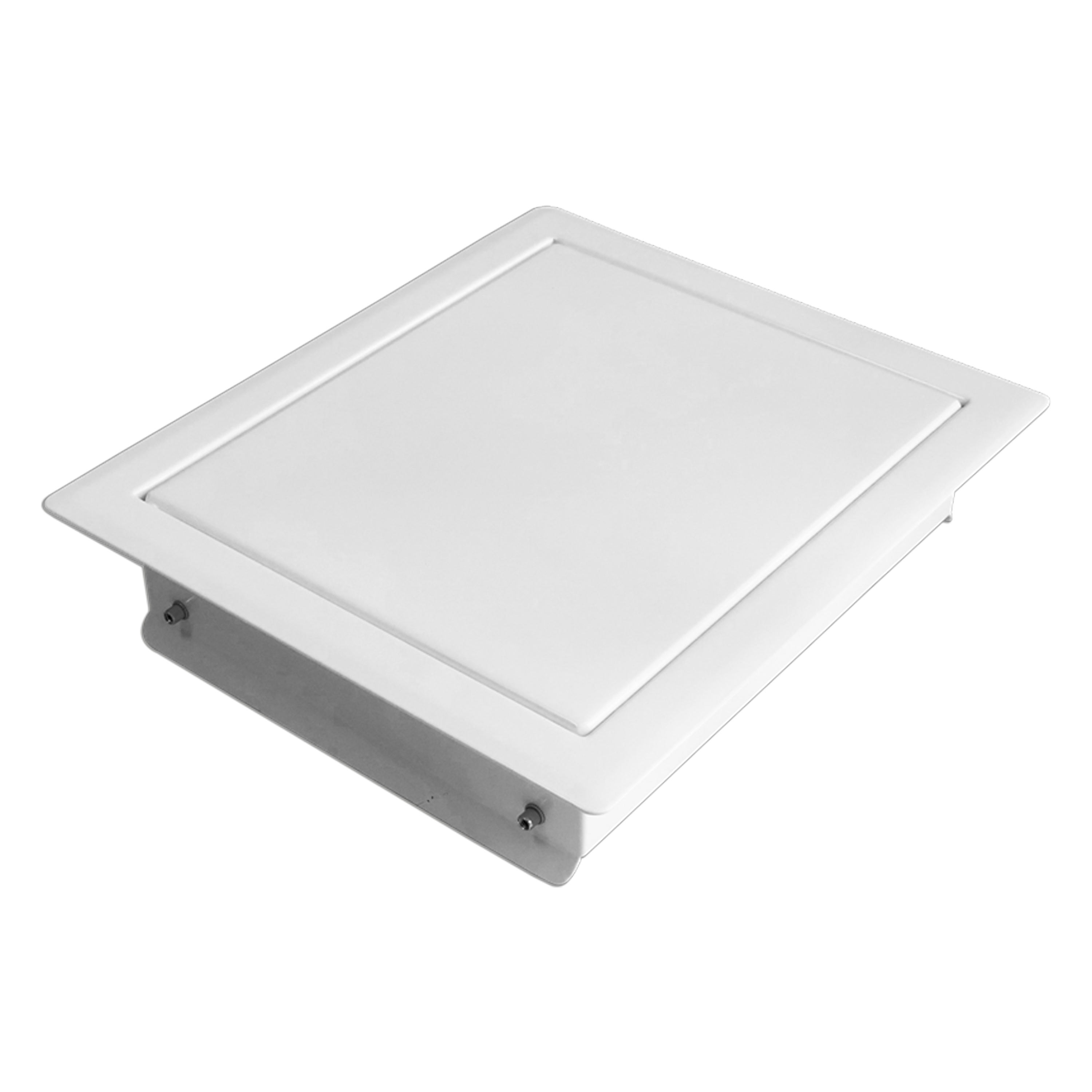 Einwurftüre weiß-RAL 9016, metall doppelwandig, Push-Lock mit Dichtung