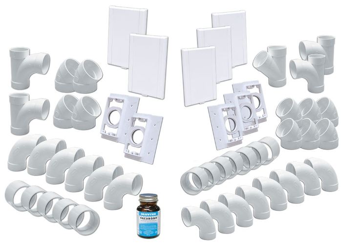 Verrohrungsset für 5 Saugdosen - ohne Rohre
